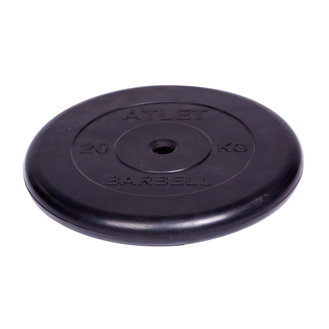 Диск обрезиненный d26мм MB Barbell MB-WARGS ATB26-20 20кг черный