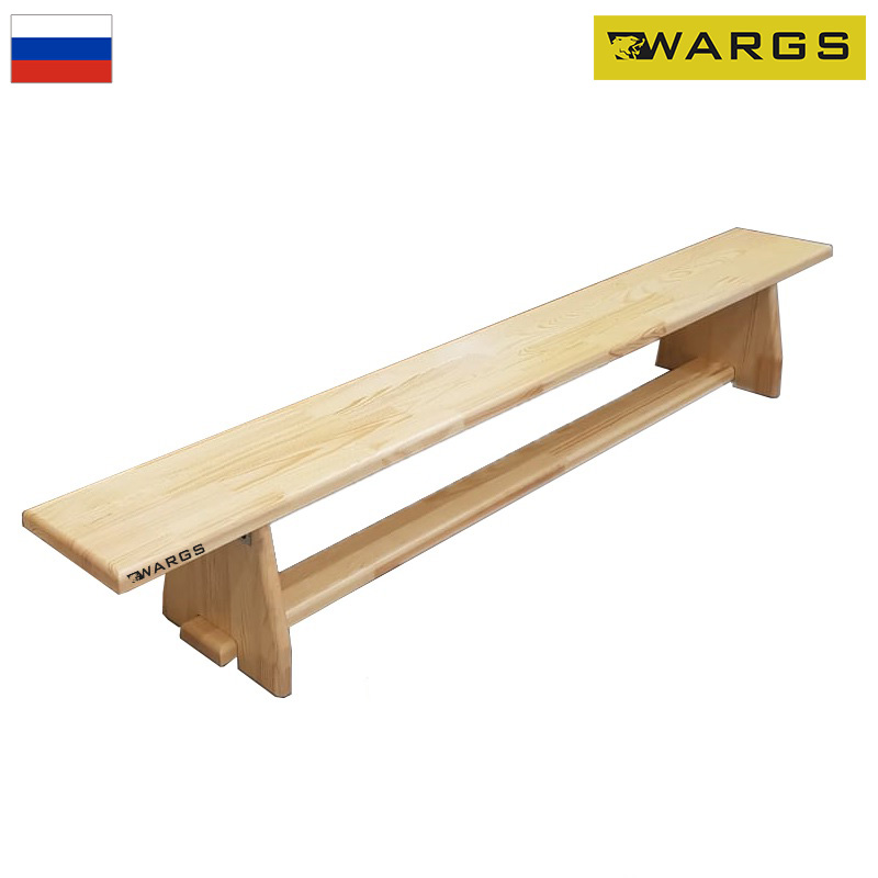 Скамейка гимнастическая фанерная 200x24x25 см WARGS SP