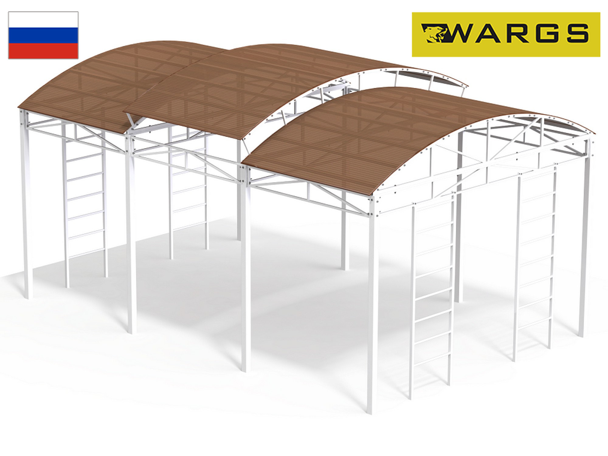 Теневой навес 600х400 см для уличных тренажеров WARGS SP