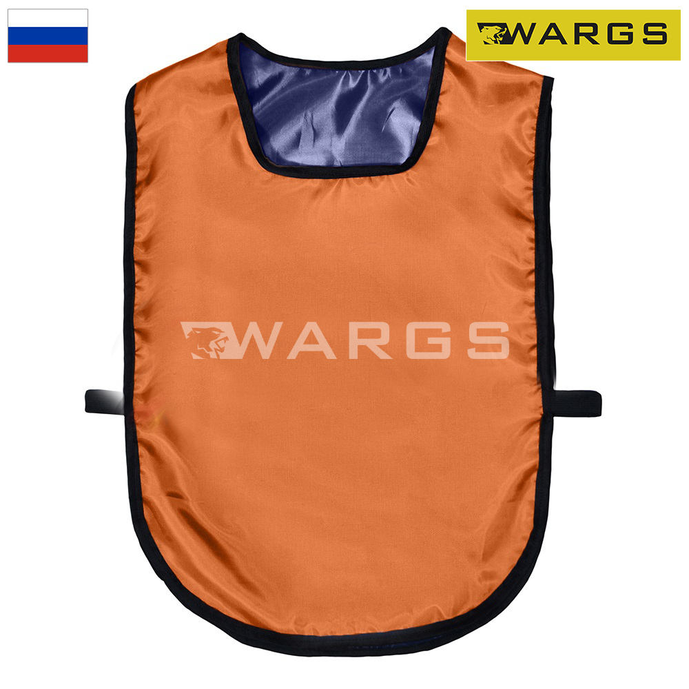 Манишка футбольная двусторонняя универсальная WARGS SP оранжево-синяя