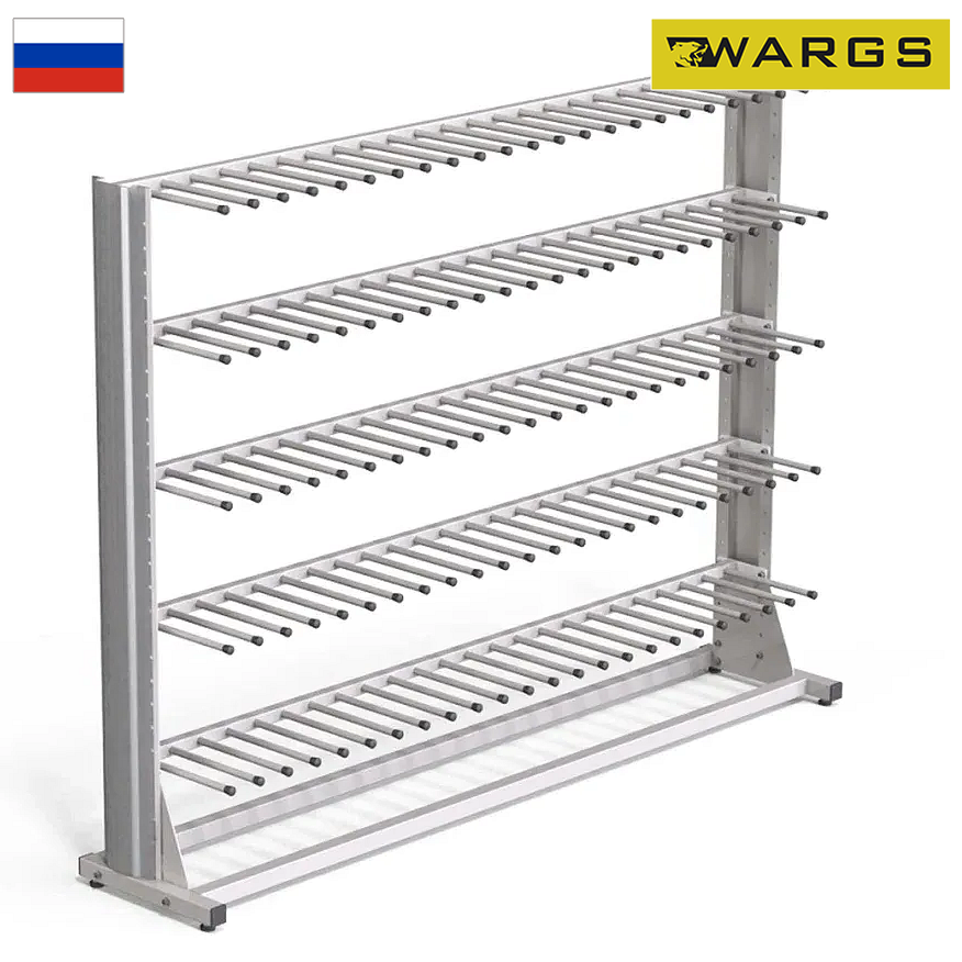 Стеллаж для хранения коньков и роликов на 30 пар 200х150х40 см WARGS SP