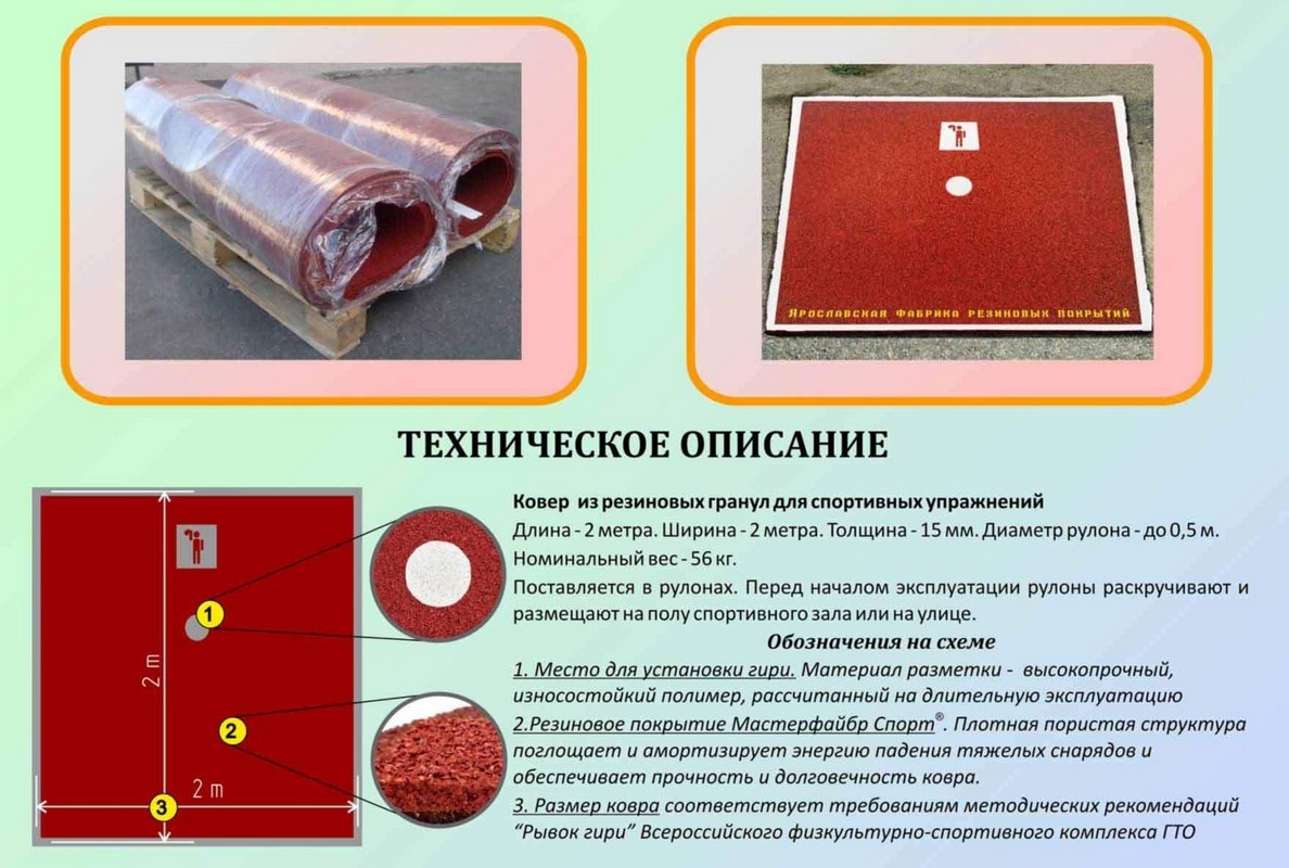 Площадка для подъема гири и выполнения норматива ГТО Рывок гири WARGS AT IMP-A479
