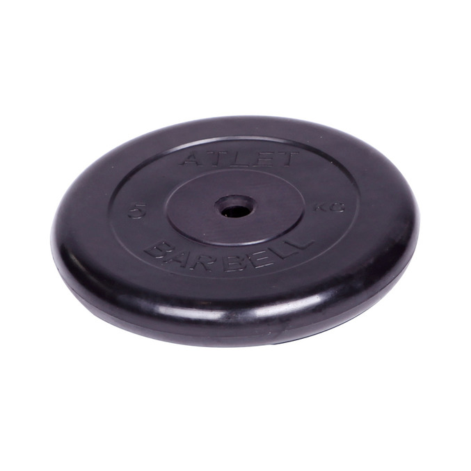 Диск обрезиненный d26мм MB Barbell MB-WARGS ATB26-5 5кг черный