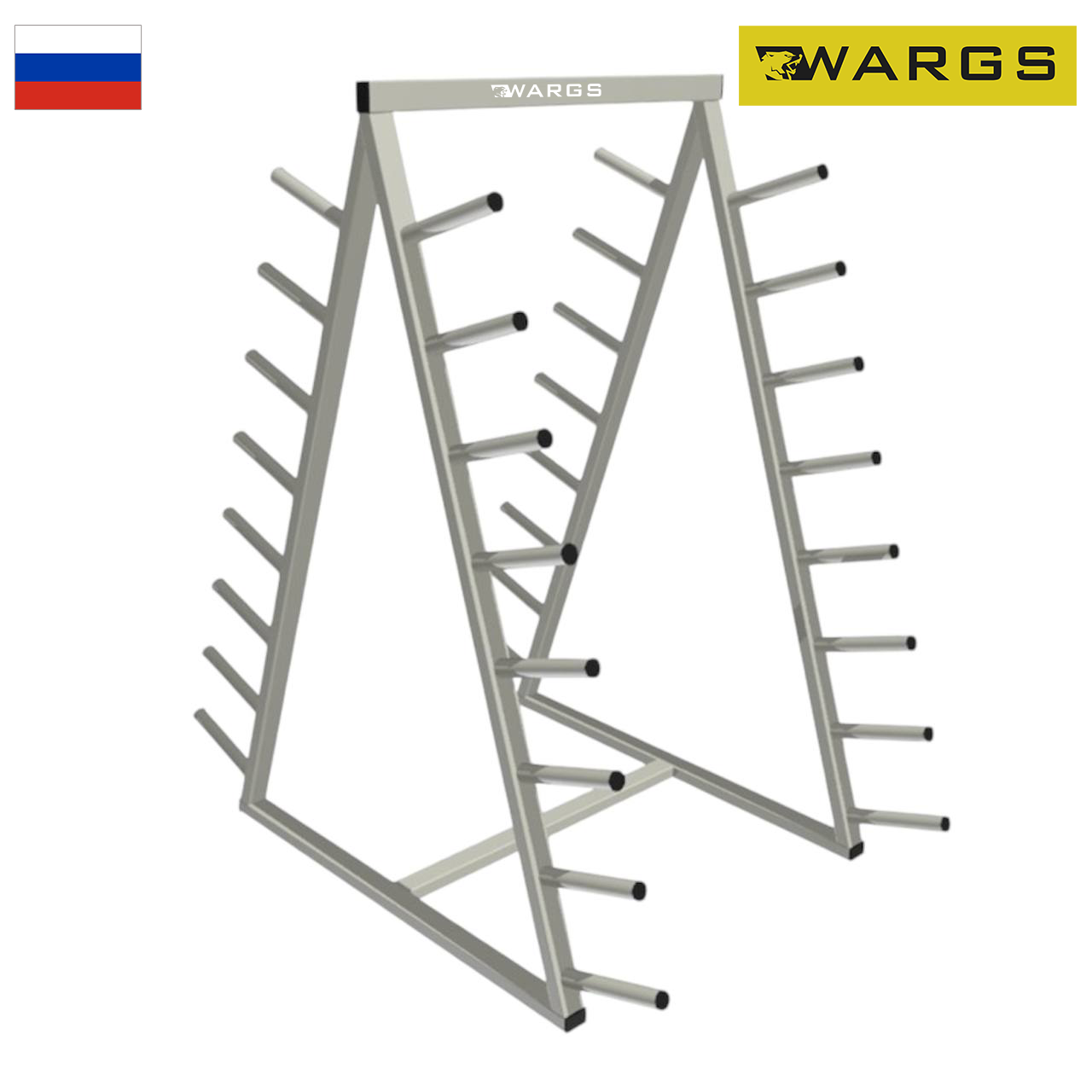 Стойка для бодибаров 16 уровней двухсторонняя WARGS SP разборная