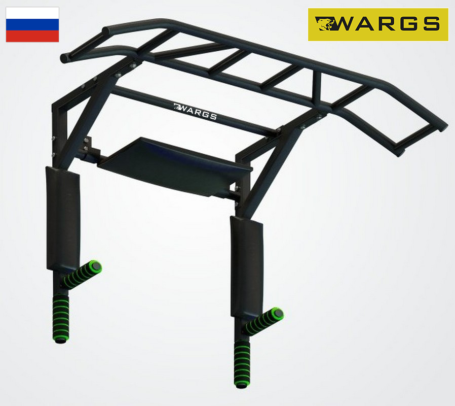 Турник-брусья-пресс разборный с доп. хватами WARGS SP Прометей, черный