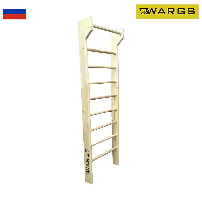 Шведская стенка деревянная с турником (перекладины бук) 80x320 см WARGS SP