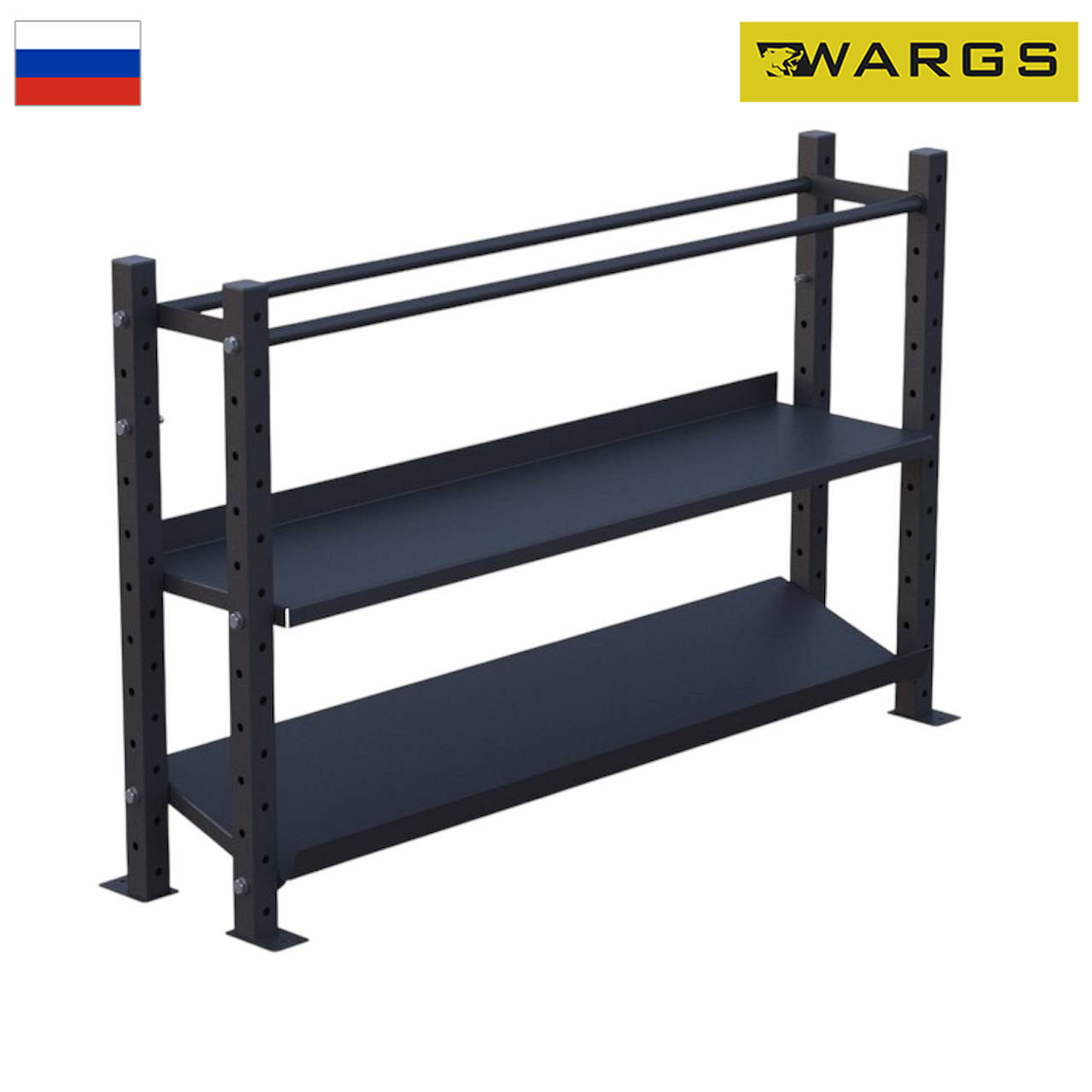 Модульный стеллаж WARGS SP для гантелей, гирь и медболов 192х43х120