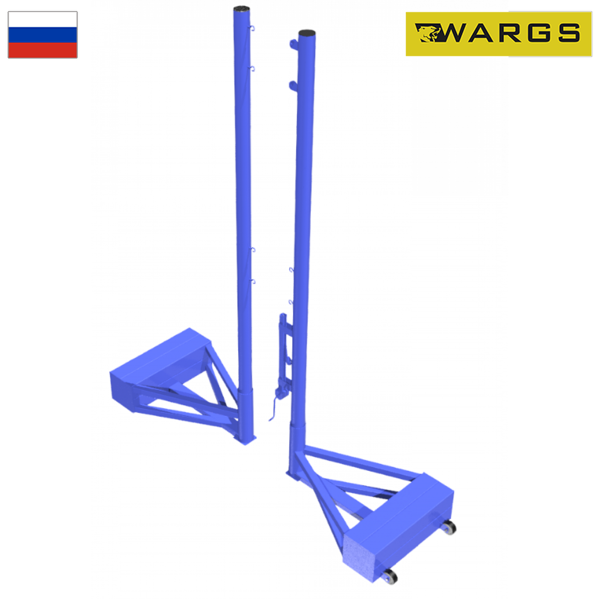 Стойки мобильные с механизмом натяжения, универсальные с противовесом WARGS SP