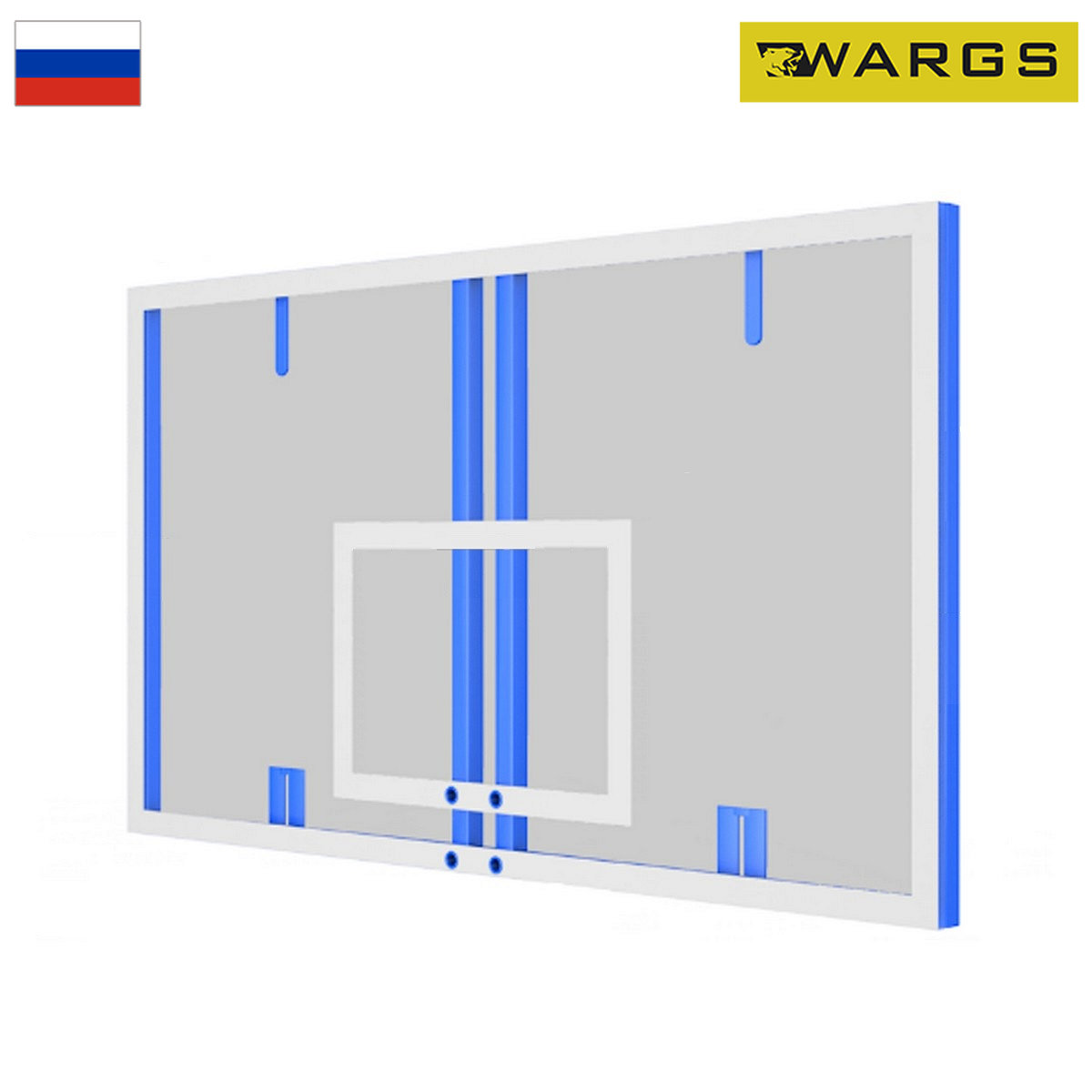 Щит баскетбольный 180х105 см оргстекло 10 мм на металлической раме WARGS SP
