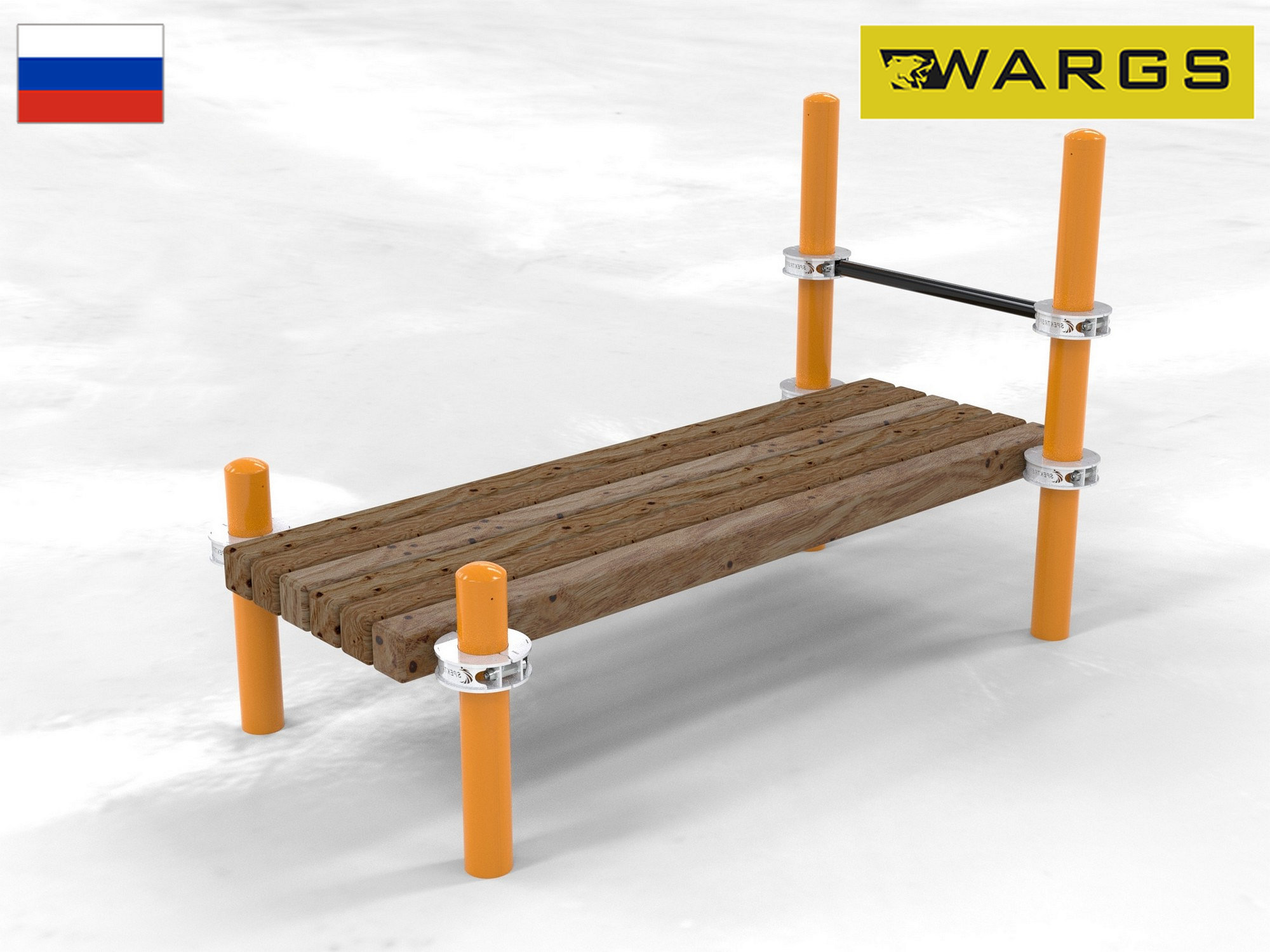 Лавочка Воркаут для пресса с перекладиной WARGS SP SP WRK-28_89mm