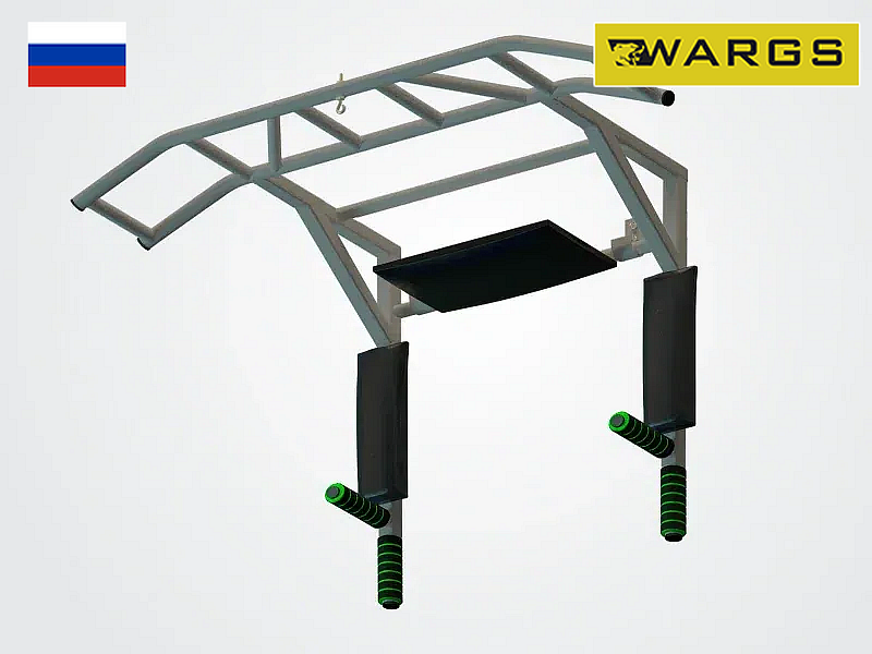 Турник-брусья-пресс разборный с доп. хватами WARGS SP Прометей, серый