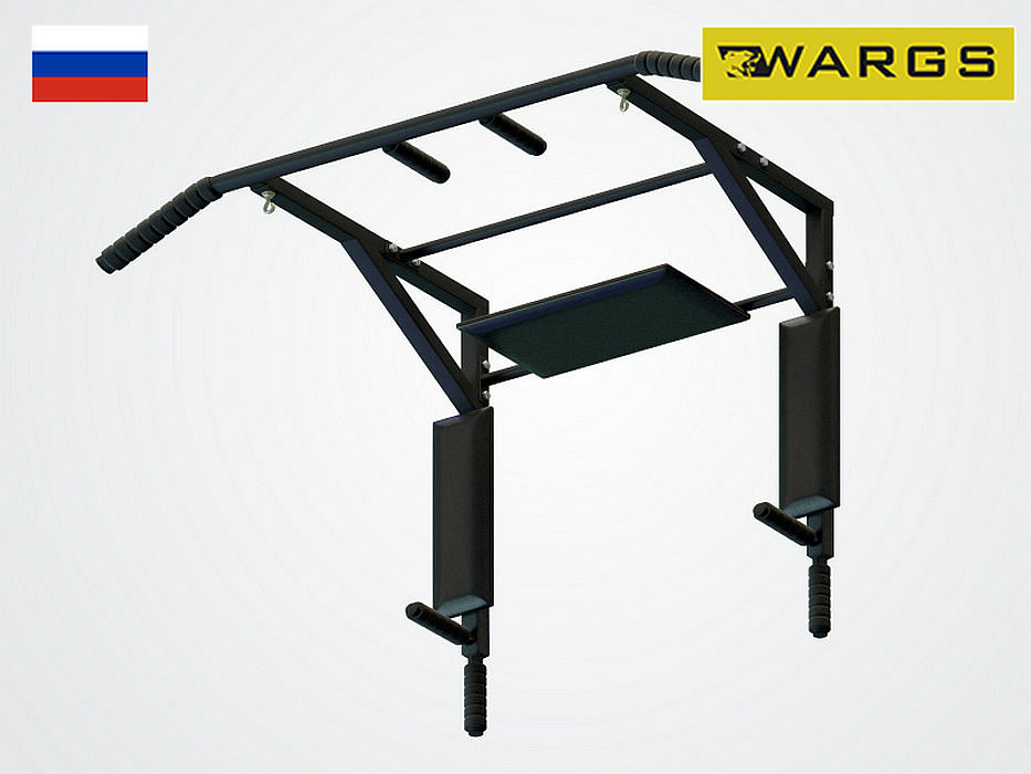 Турник-брусья-пресс настенный WARGS SP T-31 Стэнли разборный черный