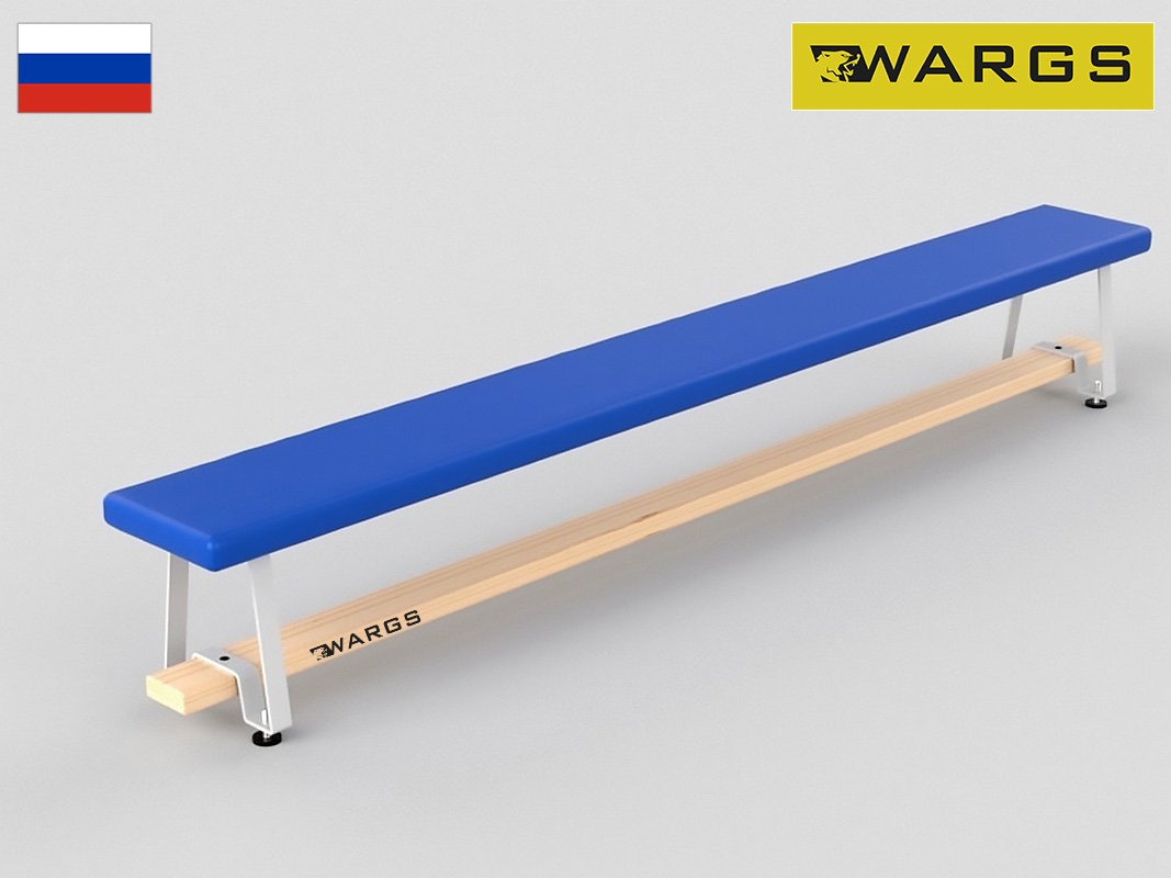 Скамья гимнастическая 2,5м WARGS AT Мягкая, поролон,тент, на металл. ножках IMP-A496
