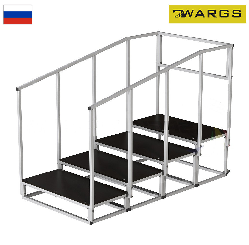 Хоровой станок складной четырехрядный с перилами разборный WARGS SP