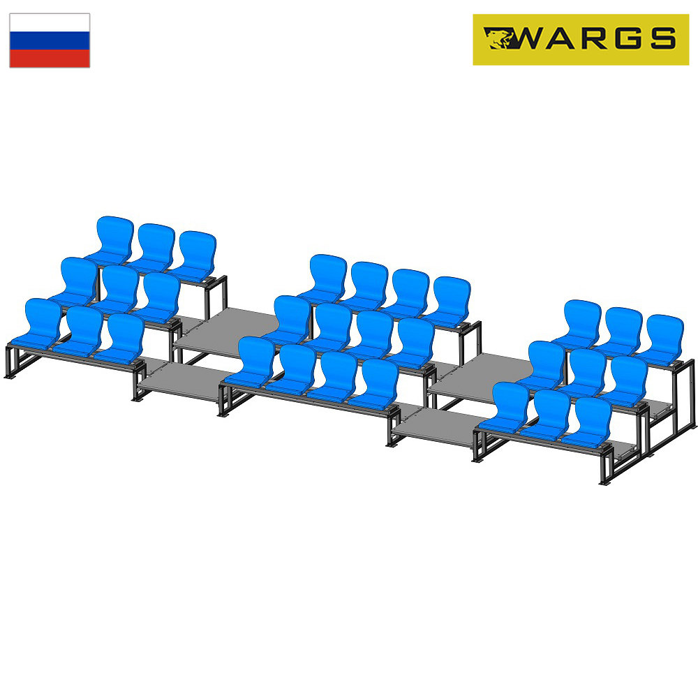 Трибуна для зрителей трехрядная на 30 мест WARGS SP