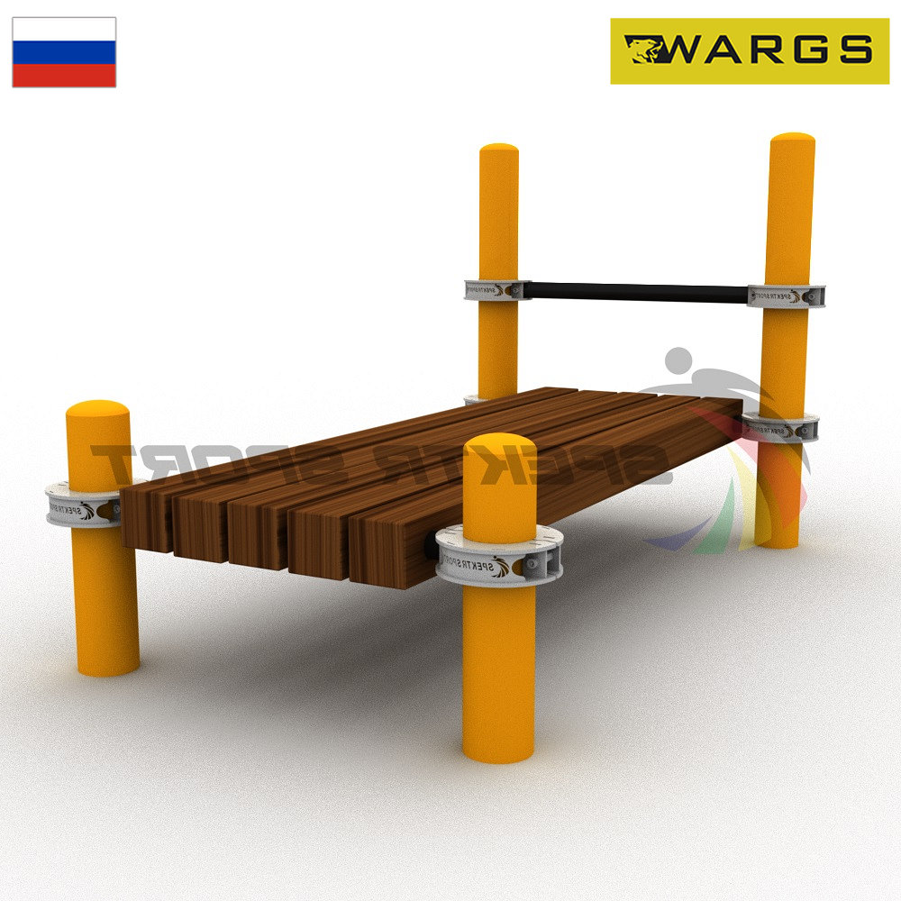 Лавочка Воркаут для пресса с перекладиной WARGS SP SP WRK-28_76mm