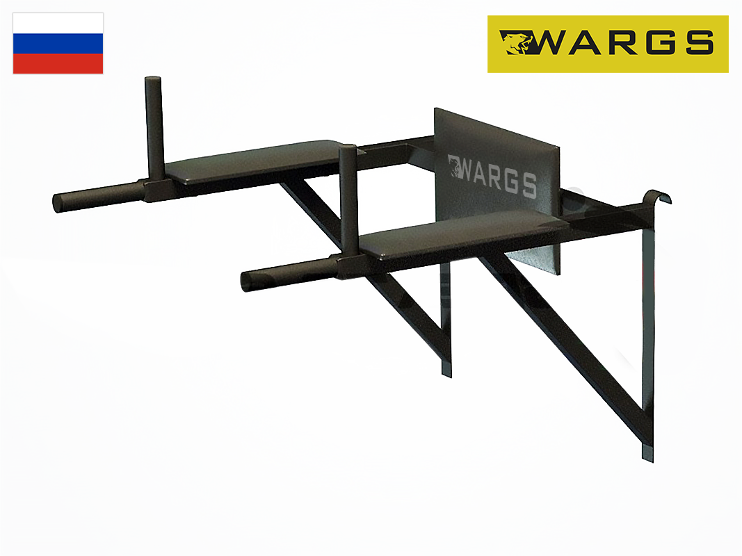 Тренажер брусья-пресс навесной WARGS SP Школьник 1, черный