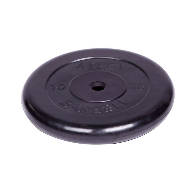 Диск обрезиненный d26мм MB Barbell MB-WARGS ATB26-10 10кг черный