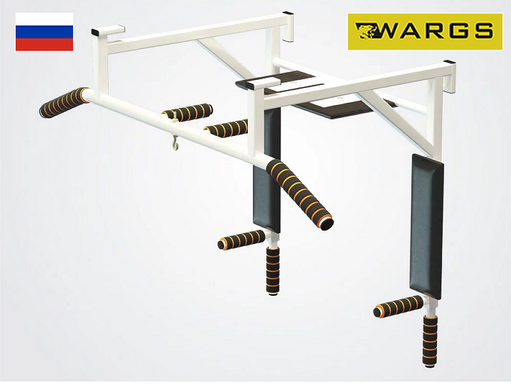 Турник-брусья-пресс настенный WARGS SP Мангуст+ белый
