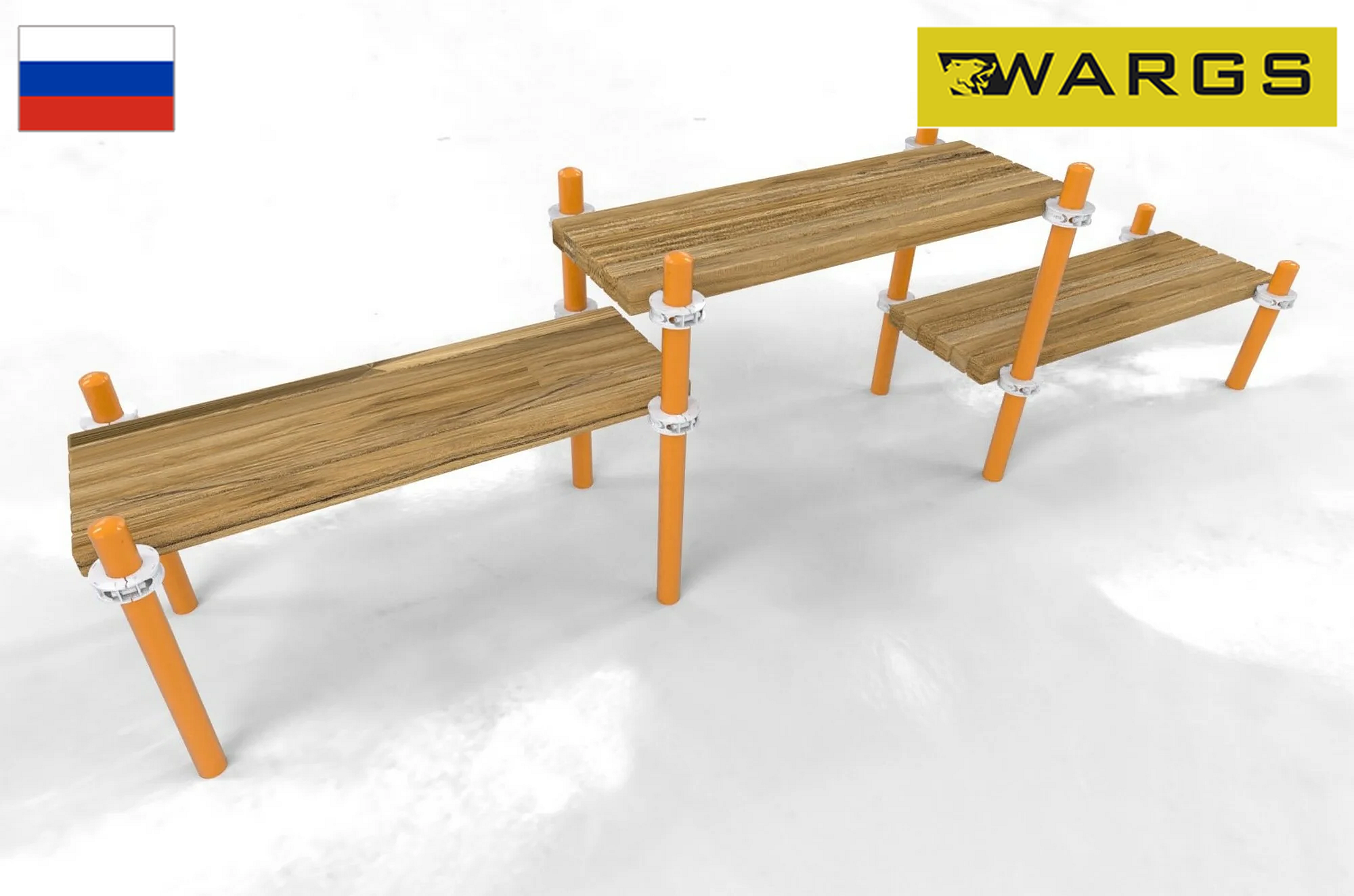 Тройная лавочка Воркаут WARGS SP SP WRK-56_76mm