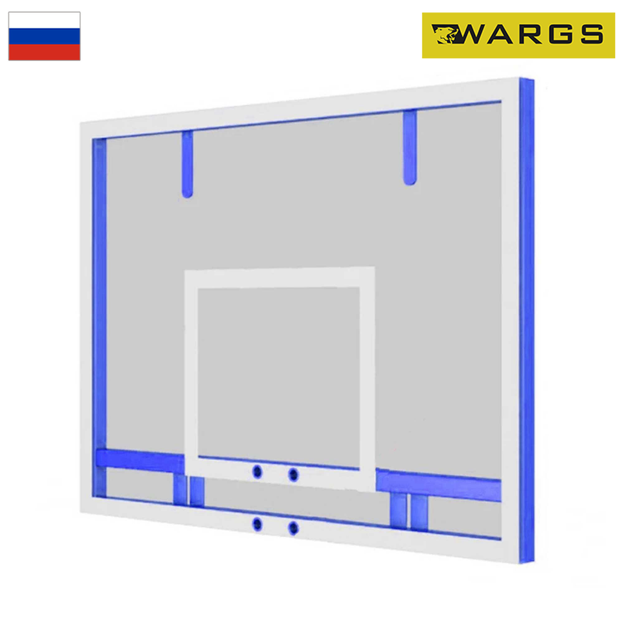 Щит баскетбольный 120х90 см оргстекло 15 мм на металлической раме WARGS SP